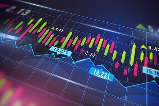 Forex candlestick and market price chart used to illustrate historical EA testing