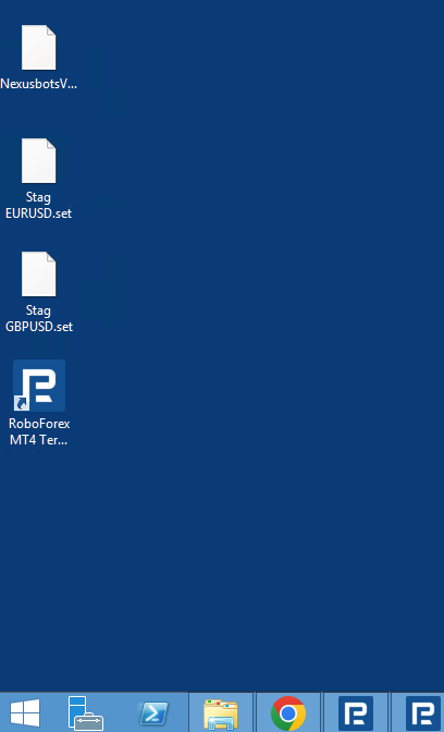 EA files copied to the VPS desktop