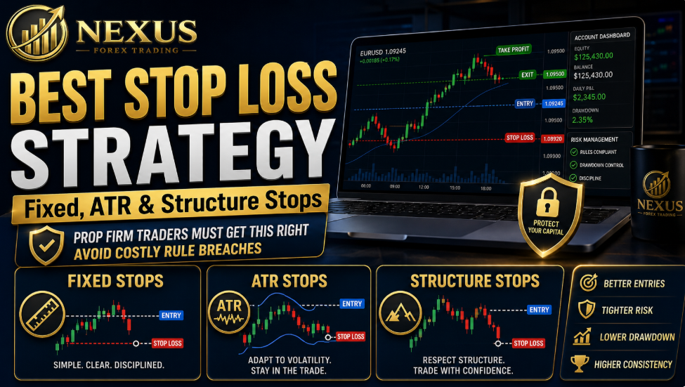 Best Stop Loss Strategy for Prop Firm Trading | Fixed, ATR & Structure Stops