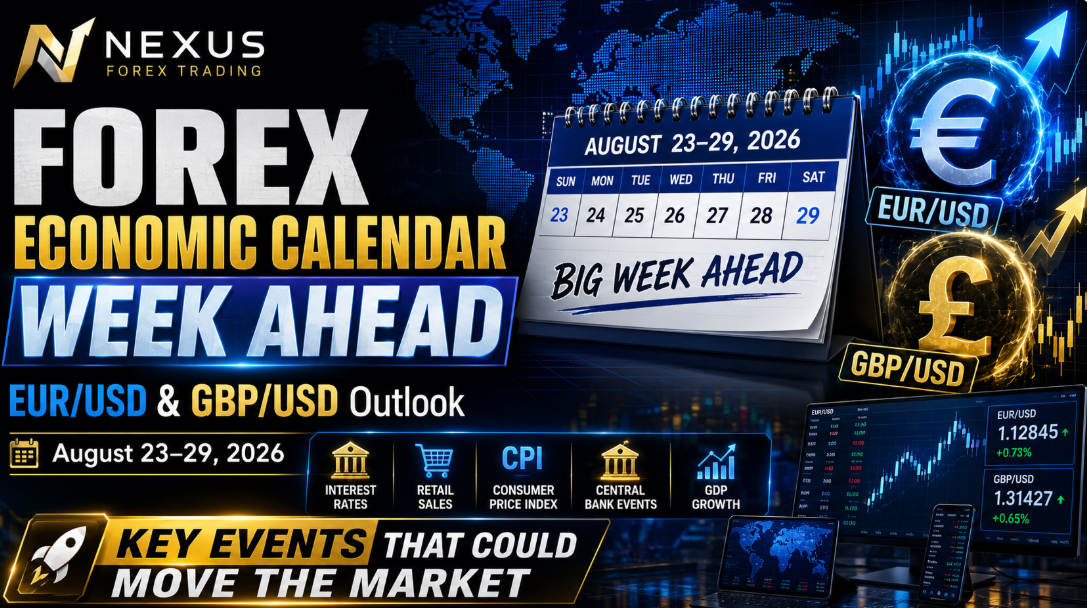 Forex Economic Calendar Week Ahead: EUR/USD & GBP/USD Outlook for August 23–29, 2026