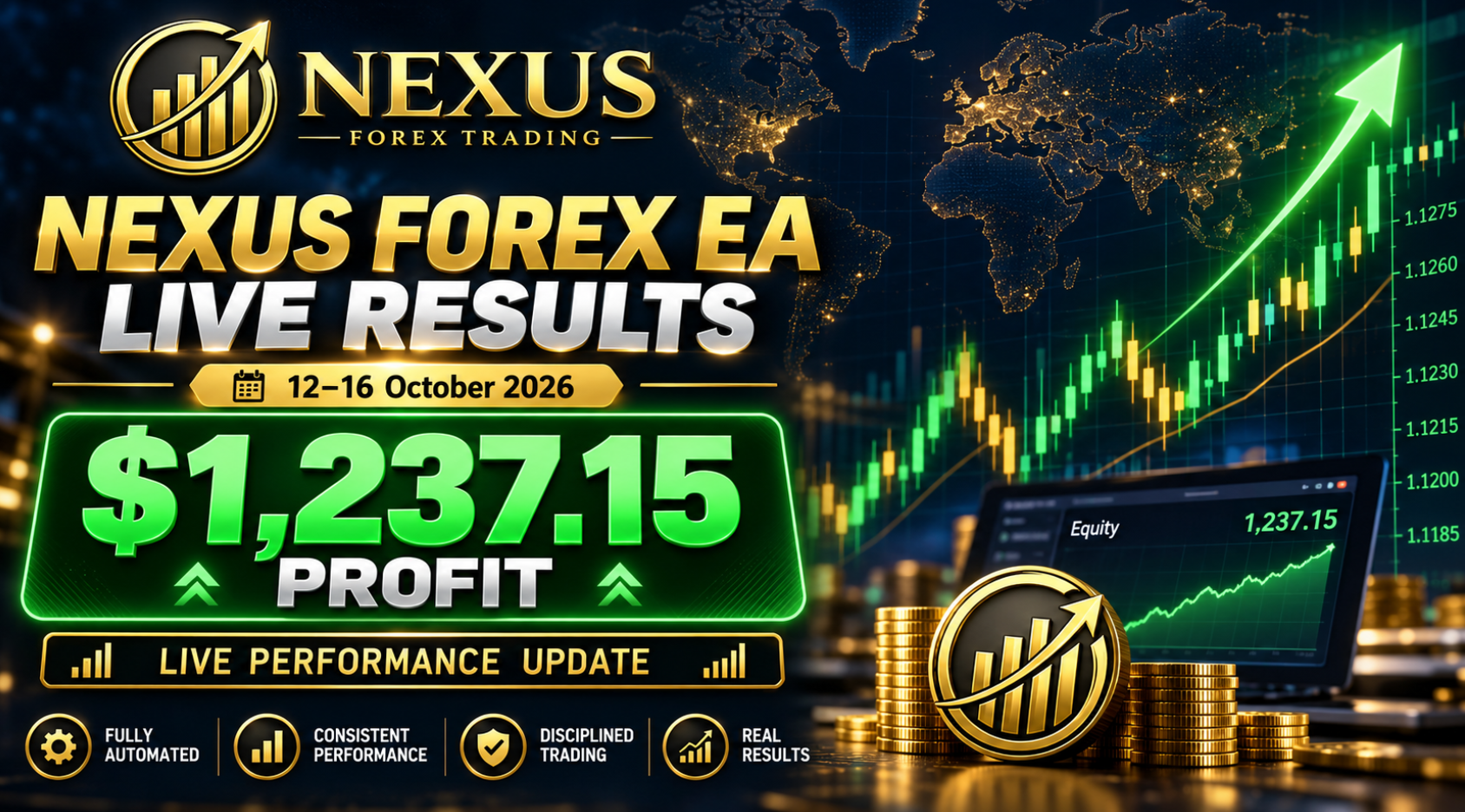 Nexus Forex EA Live Results: 12–16 October 2026